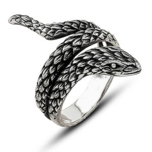 Gümüş Yılan Erkek Yüzük